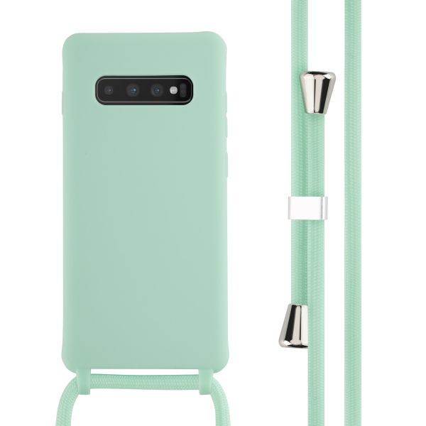 imoshion Siliconen hoesje met koord Samsung Galaxy S10 Plus - Mintgroen