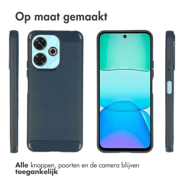 imoshion Brushed Backcover Xiaomi Redmi 13 4G - Donkerblauw