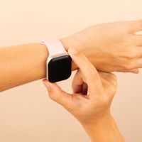 imoshion Siliconen⁺ bandje Apple Watch Series 1 t/m 9 / SE (38/40/41 mm) | Series 10 / 11 (42 mm) - Maat S/M - Sand Pink