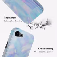 Selencia Vivid Backcover met MagSafe Apple iPhone 16e - Holographic Blue Dream