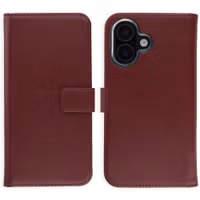 Selencia Echt Leren Bookcase Apple iPhone 17 - Burgundy