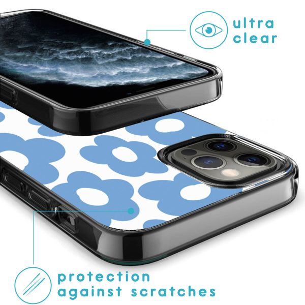 imoshion Design hoesje Apple iPhone 12 (Pro) - Retro Blue Flowers