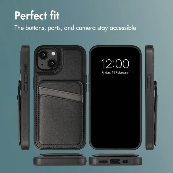 imoshion Back Cover with Card Holder and Stand Apple iPhone 15 - Black