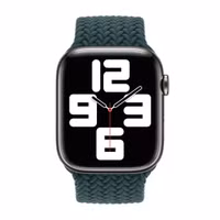 Apple Gevlochten solobandje Apple Watch | 38/40/41/42 mm - Maat 1 - Rainforest