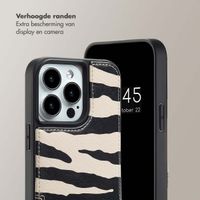 Selencia Nova Telefoonhoes met Koord en Pashouder Apple iPhone 13 Pro - Zazzy Zebra