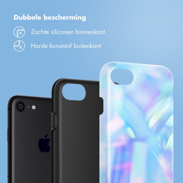 Selencia Vivid Tough Backcover Apple iPhone SE (2022 / 2020) / 8 / 7 - Holographic Blue Dream