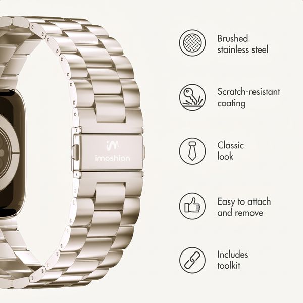imoshion Steel strap Apple Watch | 44/45/46/49 mm - Starlight