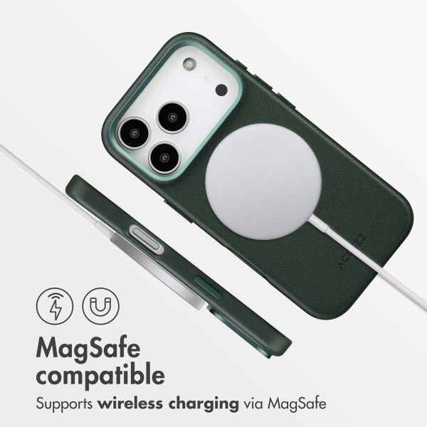 Accezz Leather Back Cover with MagSafe Apple iPhone 17 Pro - Cedar Green