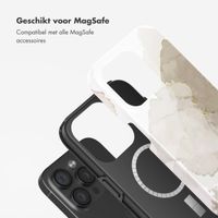 Selencia Vivid Tough Backcover met MagSafe iPhone 15 Pro - Marble Light Brown