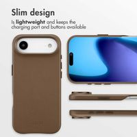 Accezz Leather Back Cover with MagSafe Apple iPhone Air - Coffee Brown