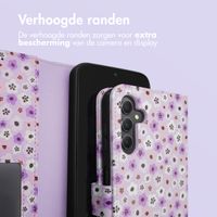 imoshion Design Bookcase Samsung Galaxy A34 (5G) - Purple Flowers