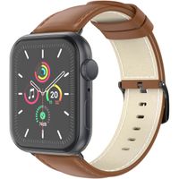 imoshion Classic lederen bandje Apple Watch Series 1 t/m 9 / SE (38/40/41 mm) | Series 10 / 11 (42 mm) - Bruin