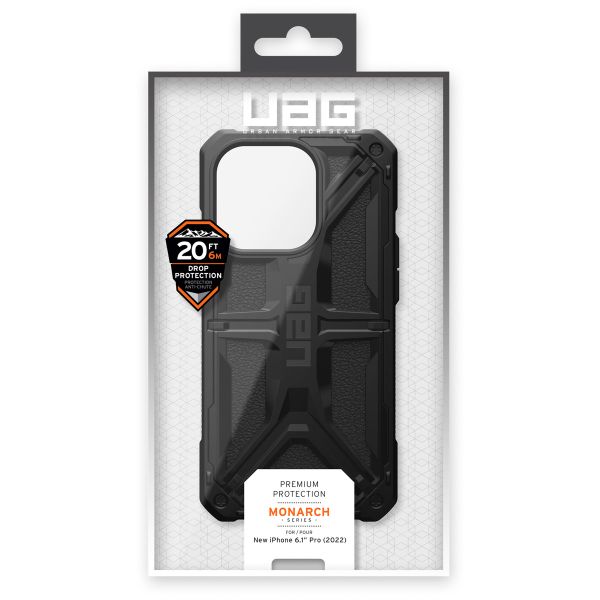 UAG Monarch Backcover Apple iPhone 14 Pro - Zwart