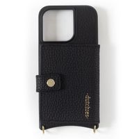 Dutchies MagSafe Backcover met pashouder Apple iPhone 14 Pro - Telefoonkoord niet inbegrepen - Zwart