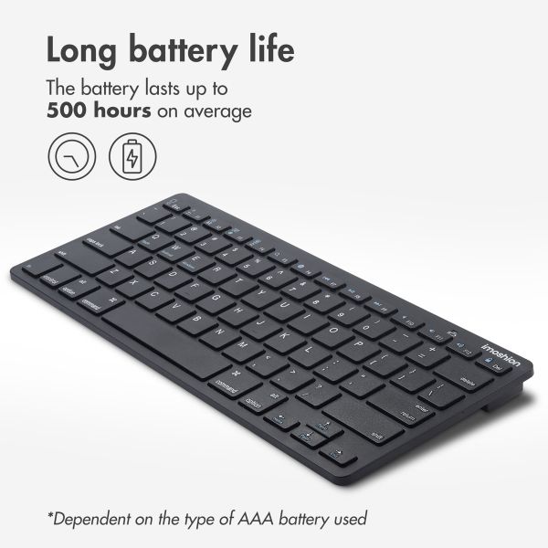 imoshion Wireless Bluetooth Keyboard - Wireless Keyboard - QWERTY - Black