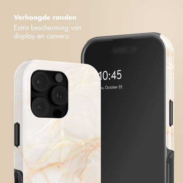 Selencia Vivid Backcover met MagSafe Apple iPhone 16 Pro - Golden Beige Marble