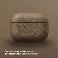 Accezz Echt Leren Case voor de Apple AirPods Pro 3 - Taupe