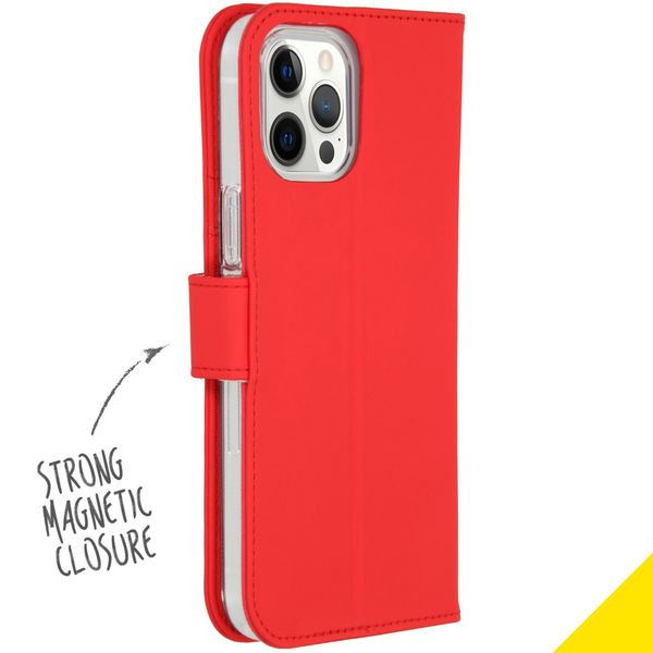 Accezz Wallet Softcase Bookcase Apple iPhone 12 Pro Max - Rood