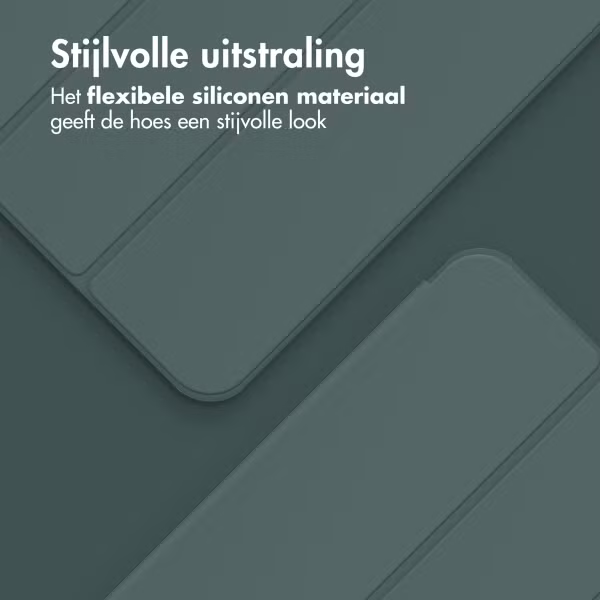 Accezz Smart Silicone Bookcase Apple iPad 6 (2018) 9.7 inch / iPad 5 (2017) 9.7 inch - Donkergroen