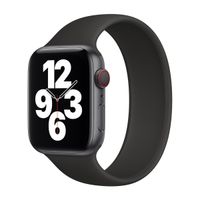 Apple Siliconen solobandje Apple Watch | 44/45/46/49 mm - Maat 11 - Black