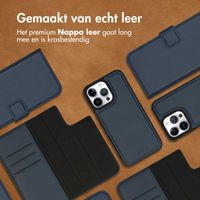 Accezz Premium Leather 2 in 1 Wallet Bookcase Apple iPhone 14 Pro Max - Donkerblauw