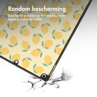 imoshion Design Trifold Bookcase Apple iPad 9 (2021) 10.2 inch / iPad 8 (2020) 10.2 inch / iPad 7 (2019) 10.2 inch - Citrus Dream