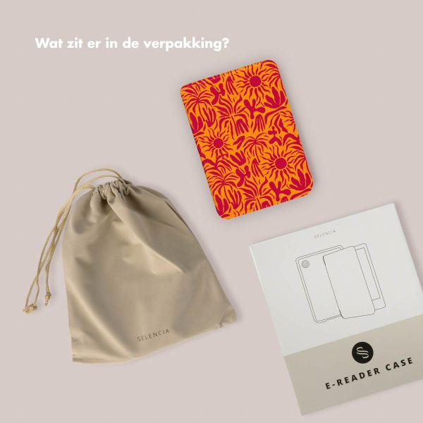 Selencia Vivid Bookcase Kobo Clara Colour / Clara BW - Tropical Vibes Apricot