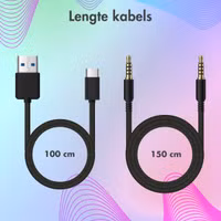 imoshion Draadloze Kinderkoptelefoon LED Light Cat Ear - Decibelbegrenzer - Met AUX kabel - Oranje