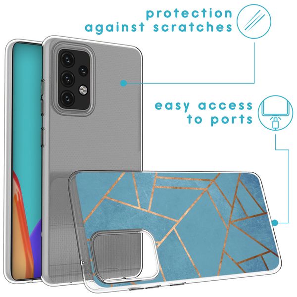 imoshion Design hoesje Samsung Galaxy A52(s) (5G/4G) - Blue Graphic