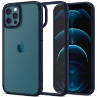 Spigen Ultra Hybrid Backcover Apple iPhone 12 (Pro) - Donkerblauw