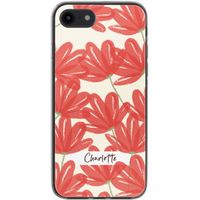 Gepersonaliseerd hoesje met bloemen Apple iPhone SE (2022 / 2020) / 8 / 7 - Transparant
