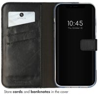 Selencia Genuine Leather Book Case Apple iPhone 14 Plus - Black