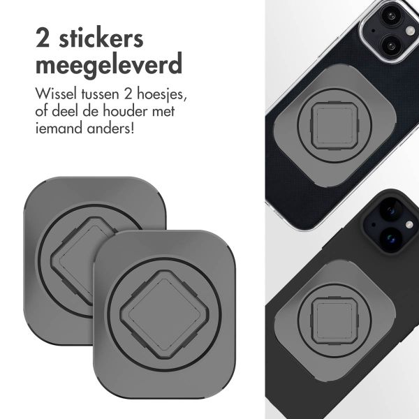 Accezz EasyLock telefoonhouder auto - inclusief hoesje Apple iPhone 15 - Ventilatierooster - 360 graden draaibaar - Zwart