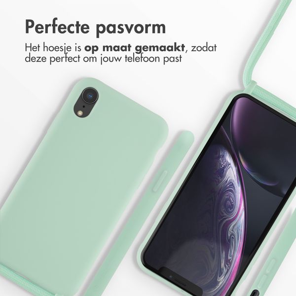 imoshion Siliconen hoesje met koord iPhone Xr - Mintgroen