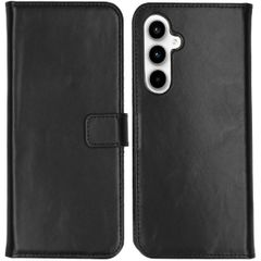 Selencia Echt Leren Bookcase Samsung Galaxy A55 - Zwart