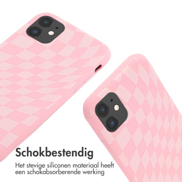 imoshion Siliconen design hoesje met koord iPhone 11 - Retro Pink