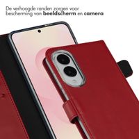Selencia Echt Leren Bookcase Samsung Galaxy S25 Edge - Rood