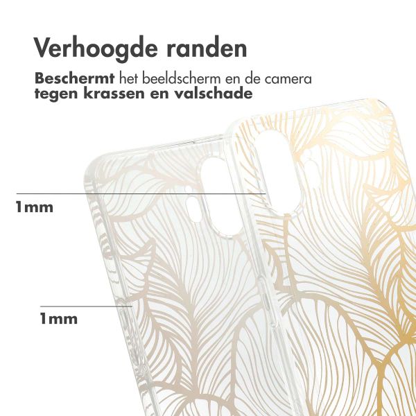 imoshion Design hoesje Nothing Phone (2) - Golden Leaves Transparant