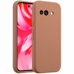 Accezz Liquid Silicone Backcover Google Pixel 9A - Lichtbruin