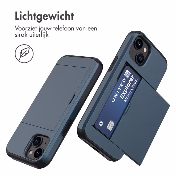 imoshion Backcover met pasjeshouder Apple iPhone 15 - Donkerblauw