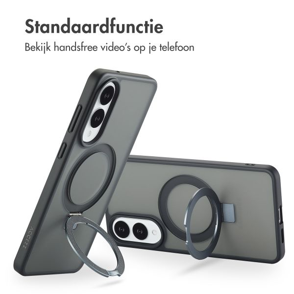 Accezz Ring Stand Backcover met MagSafe Samsung Galaxy S25 Edge - Zwart