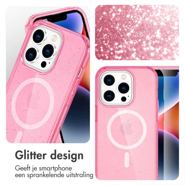 imoshion Sparkle Backcover met MagSafe iPhone 14 Pro Max - Roze