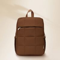 Selencia Vaya Puffy Laptop Rugzak 16 inch - Mocha Brown