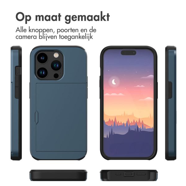 imoshion Backcover met pasjeshouder Apple iPhone 15 Pro - Donkerblauw