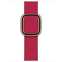 Apple Leather Band Modern Buckle Apple Watch Series 1-9 / SE - 38/40/41 mm / Series 10 - 42 mm - Maat L - Raspberry