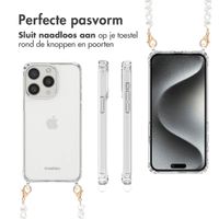 imoshion Backcover met koord + armband Apple iPhone 15 Pro - Parels Hartjes