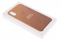 Apple Leather Backcover iPhone X - Saddle Brown