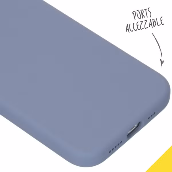 Accezz Liquid Silicone Backcover Apple iPhone 12 (Pro) - Lavender Gray