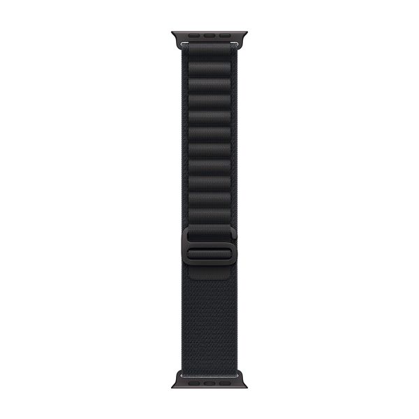 Apple Alpine Loop Band Apple Watch Series 1 - 11 / SE / Ultra (44/45/46/49 mm) - Maat M - Black / Black Titanium