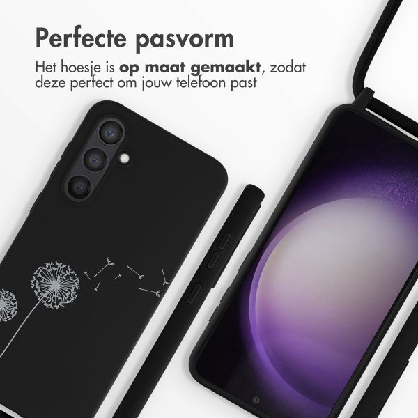 imoshion Siliconen design hoesje met koord Samsung Galaxy S23 FE - Dandelion Black